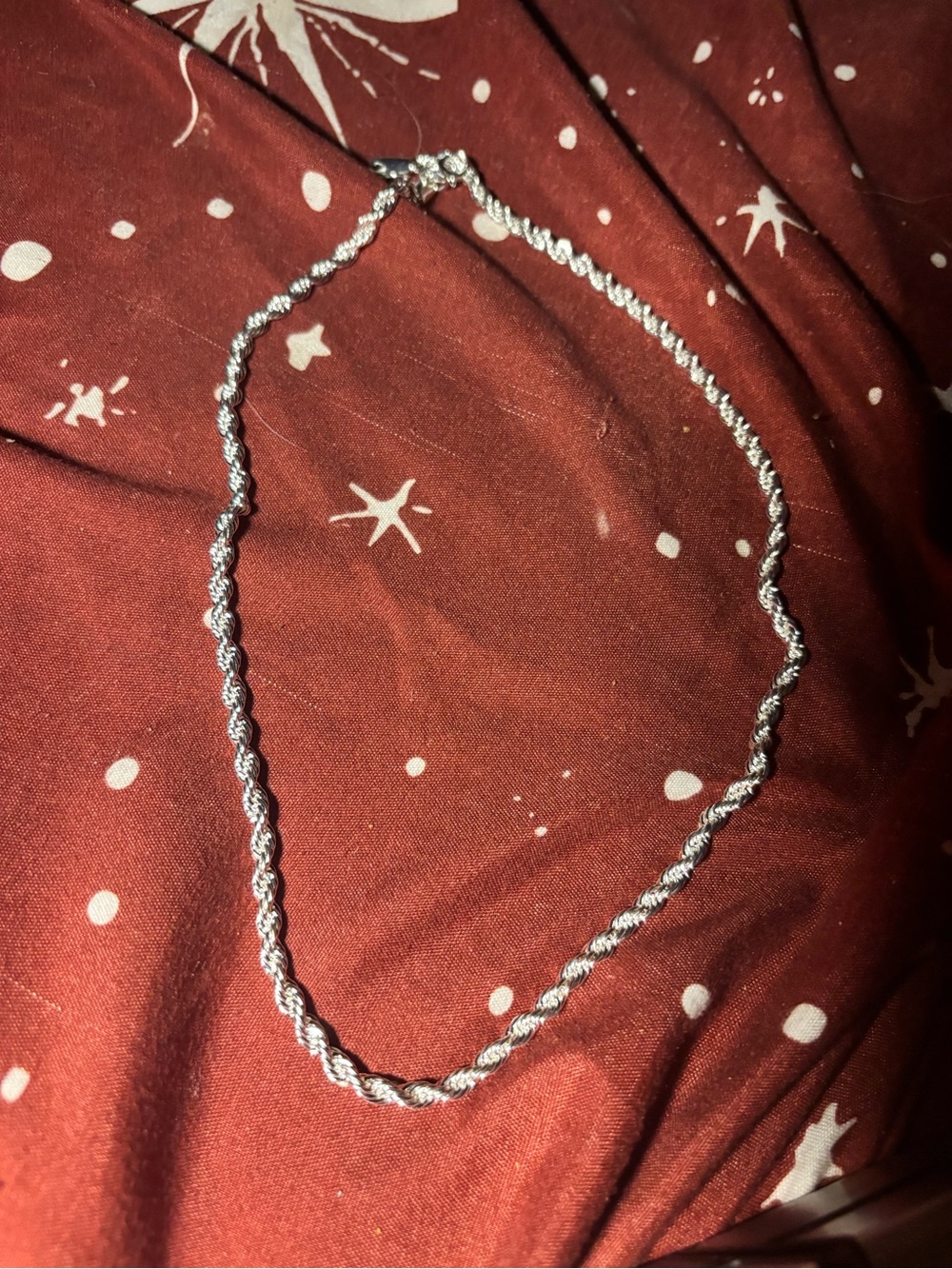 Twisted Rope Chain Necklace - Silver Women's Jewelry 18 inch. very thick 925 si